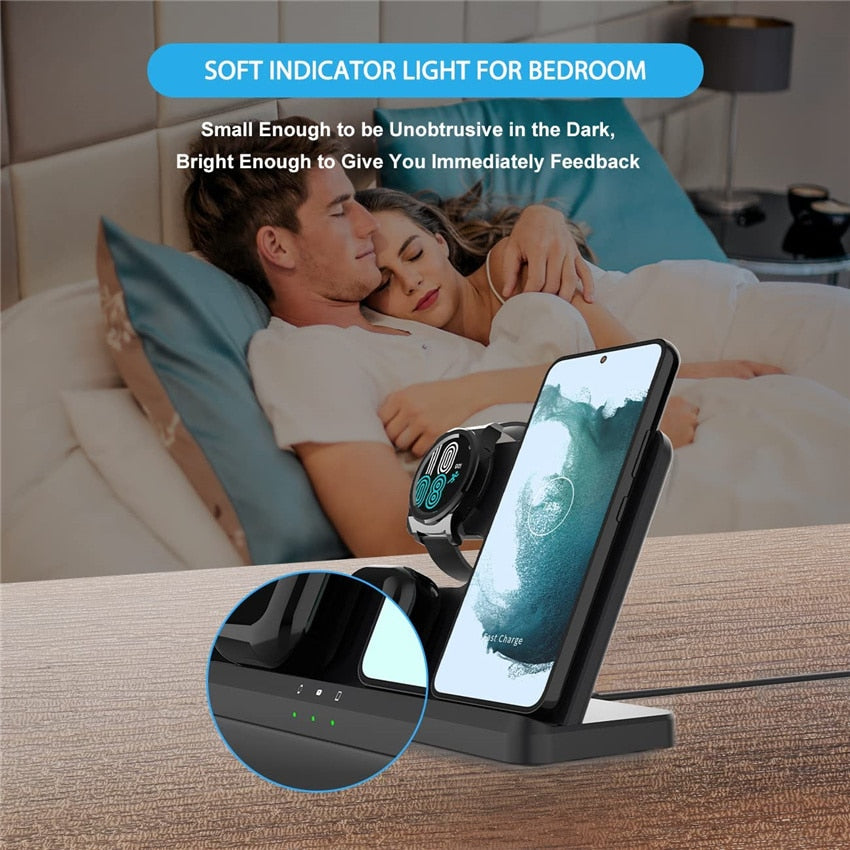 3 in 1 Wireless Charging Dock Station for Samsung 3 in 1 Wireless Charging Dock Station for Samsung